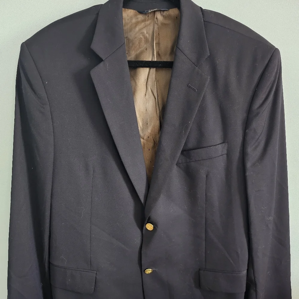 Joseph & Feiss Navy Blazer with Gold Buttons - Picture 1 of 4